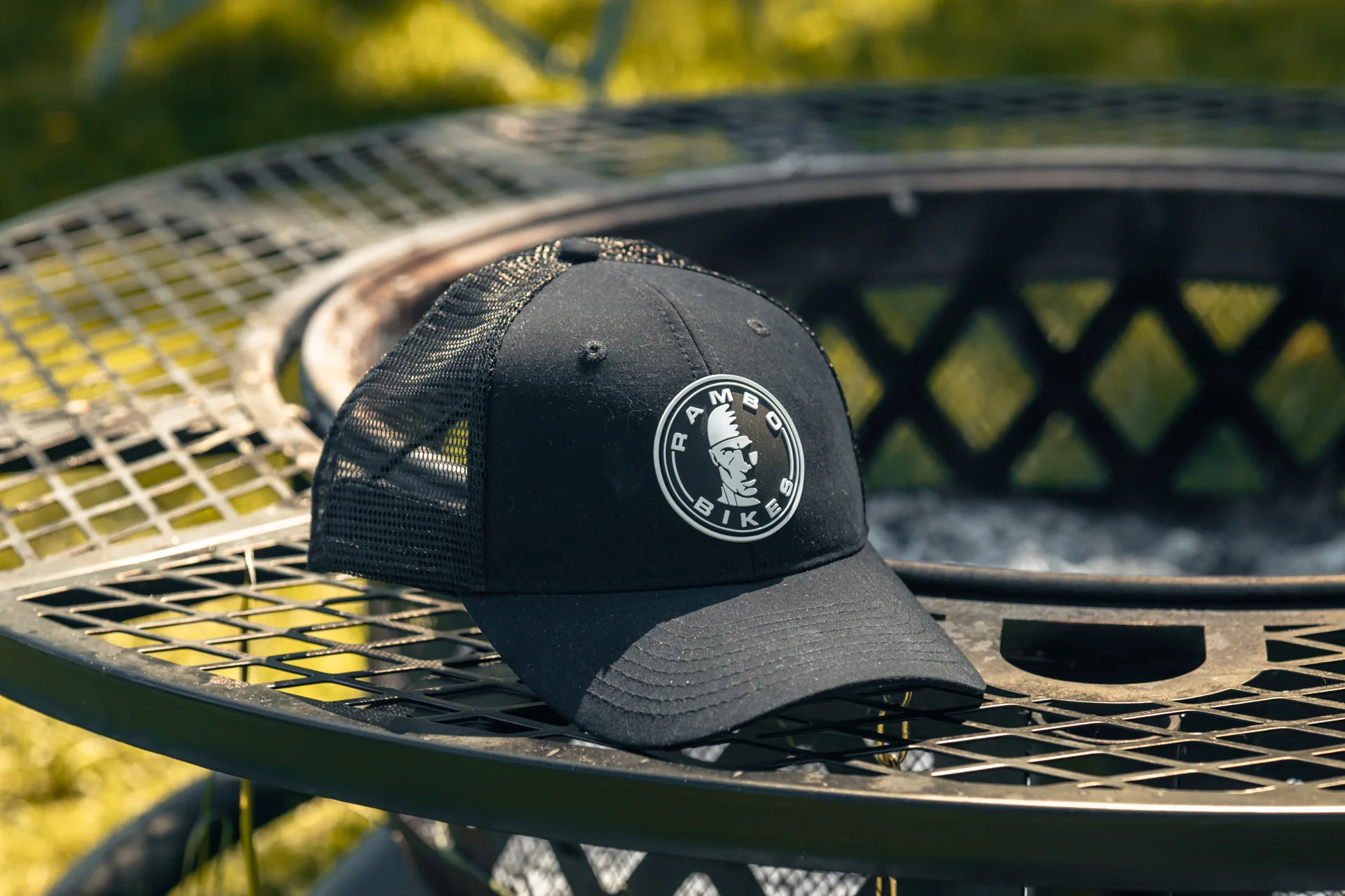 Rambo Hat Black Leather Patch - Image 4