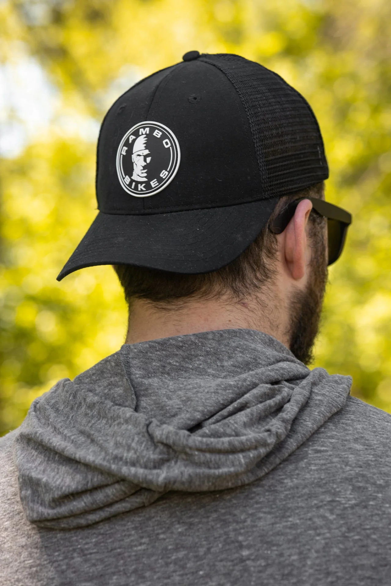 Rambo Hat Black Leather Patch - Image 6